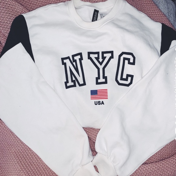 Cropped NYC oversized sweatshirt - Picture 1 of 1